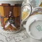Ceramic mugs set, set of two vintage coffee cups, checkers design, checkers style tea cup, kitchen d