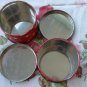 Tin Container, Vintage Polka Dots Decor. Vintage Tin, Red and Wite, Ussr Era polka dot tins