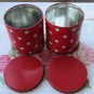Tin Container, Vintage Polka Dots Decor. Vintage Tin, Red and Wite, Ussr Era polka dot tins