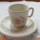 Lovely Ceramic Coffe Set for 6 persons 12 pieces, Vintage floral coffey set, Lovely vintage USSR cof