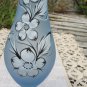 Beautiful Blue Glasswith handmade ornament, Vintage Crystal Vase, Vase old unused, Home Essentials w