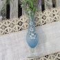 Beautiful Blue Glasswith handmade ornament, Vintage Crystal Vase, Vase old unused, Home Essentials w