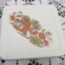 Dish Square Enamel, Floral Vintage Baking Pan, Farmhouse Decor Dish with Lid, Vintage Kitchenware Sq