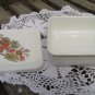Dish Square Enamel, Floral Vintage Baking Pan, Farmhouse Decor Dish with Lid, Vintage Kitchenware Sq