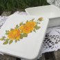 Dish Enamel Square, Vintage Floral Baking Pan, Farmhouse Decor Dish with Lid, Vintage Kitchenware Sq