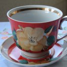 Tea Cup from USSR (Soviet Union), tea ceremony, floral ornament tea cup, gigantic cup, Huge ceramic 