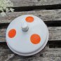 Vintage Soviet polka dots butter dish or honey dish, red and white kicthen, Covered Butter Dish, Pol