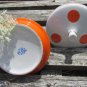 Vintage Soviet polka dots butter dish or honey dish, red and white kicthen, Covered Butter Dish, Pol