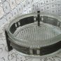 Glass and Metal Serving bowl, Salad Bowl with metal stand, Metal Plate Chafing Stand, Glass Serving