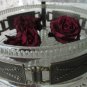 Glass and Metal Serving bowl, Salad Bowl with metal stand, Metal Plate Chafing Stand, Glass Serving
