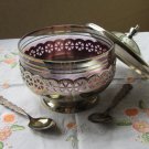 Vintage Stainless Steel candy pot from Soviet Union, Christmas candy pot, USR Chrismass gift, Home d