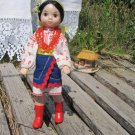 Traditional Ukrainian 19 century costume for 9.5"" Doll, Ukrainian Doll In Vyshyvanka costume, exclu