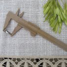 Plastic caliper for measuring beads, vintage plastic Brown Caliper, Measurement the length tool, Pla