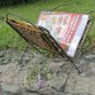 Mid Century Metal Magazine Rack Holder, Metal Tone Floral Modern Decor metal storrage, Retro Magazin