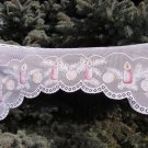 Christmas White Vintage Lambrequin,  Polyester White Lambrequin for christmas decor, Curtains - Swag