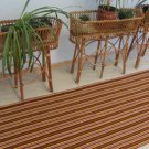 Vintage Yellow/Brown Kilim Rug Runner, Lines Pattern old carpet, Red and Grey Rug, Christmas Rug Run