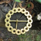 Round Ideal Condition Belt Buckle, Vintage Metal Belt Buckle Golden Metal, Belt Buckle Made of Round