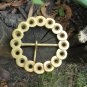 Round Ideal Condition Belt Buckle, Vintage Metal Belt Buckle Golden Metal, Belt Buckle Made of Round