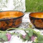 Hand Painted Russian Vintage Wooden Bowl, Traditional Russian Khokhloma Bowl, Floral Wooden Bowl, La