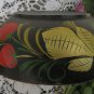 Russian Khokhloma Bowl, Traditional Russian vintage hand painted wooden bowl, Strawberry Wooden Bowl