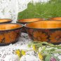 Russian vintage hand painted wooden bowl, Traditional Russian Khokhloma Bowl, Floral Wooden Bowl, La