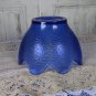 Vintage Salad Bowl for Punch, Glass cookie jar, ornamented punch plate Blue Glass, Salad plate blue 