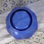 Vintage Salad Bowl for Punch, Glass cookie jar, ornamented punch plate Blue Glass, Salad plate blue 