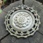 Rhinestone Vintage Round Big Button Brooch, Wedding Round Brooch, Hair Comb, DIY Project Brooch, His