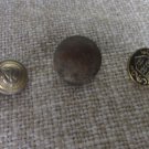 Assorted 3 Buttons Metal Buttons Set for craft, Vintage Button Military assorted Set, DIY Metal thre