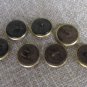 Seven Buttons Vintage Golden Color Black Back Side Metal Star Buttons, DIY Metal Seven military butt