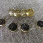 Small 8 Buttons Golden Color Metal Star Buttons with Balck Back Side, Vintage Star Button Military S