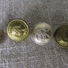 Vintage 4 Buttons Golden Color Metal hammer and sickle Buttons, Vintage hammer sickle Button Militar