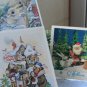 4 Vintage Christmas Post Cards from USSR, Soviet Union Christmas, Old Postcards