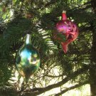 Antique Christmas 2 balls decor set, Vintage Christmas Ornament Set, 2 balls set ornament, Christmas