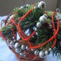 Antique Necklace Christmas decor, Vintage Christmas Necklace Ornament, Xmas Toy ornament, Necklace C