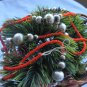 Antique Necklace Christmas decor, Vintage Christmas Necklace Ornament, Xmas Toy ornament, Necklace C