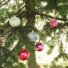 Vintage Christmas glass ball, Antique Christmas decor, Christmas ornament of Glass, USSR