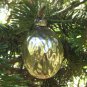 Vintage Christmas golden pine cone and nut, Antique Christmas decoration, Christmas ornament of Glas