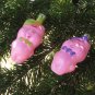 Vintage christmass toy - two small pigs, Soviet christmass, hand painted xmas toys