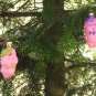 Vintage christmass toy - two small pigs, Soviet christmass, hand painted xmas toys