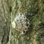 Silver Color No Rhinestone Jewelry, Silver One Earring Filigree, Jewelry Gift Under 10, Silver Dangl