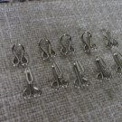 5 pairs Metal silver color bright finished hook and loop clasps for DIY project, Hook and Loop Clasp