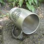 Dark Silver color Goblet For Beer, 1975 Midcentury lookind Mug with curved patterns, Game of thrones
