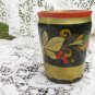Mug Vintage USSR, Wooden Cup Khokhloma, Colorful Hand Painted Wooden Russian folk art, Soviet home d