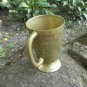 Wide midcentury lookind Mug with curved patterns, Dark Gold color Goblet Curved For Beer, Game of th