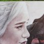 Daenerys Targaryen and her Dragon on Shoulder Art Made of colorful ballpoint pens, Game Of Thrones P