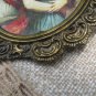 Golden Colored Metal Small Frame, Metal decor picture frame, Photo frame metal collectible, Mini pho