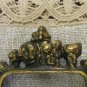 Golden Metal Big Frame For Small Photo, Metal decor Old Clock base, Photo frame metal collectible cl