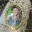 Oval Metal Bug Frame Golden Clored, Oval frame metal, Big photo frame, Golden Metal decor picture fr