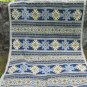 Vintage cotton Blue tablecloth, Blue tablecloth with Ukrainians ornament, great tablecloth with orna